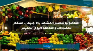 الفاصوليا تتصدر المشهد بـ14 جنيها.. أسعار الخضروات والفاكهة اليوم الخميس